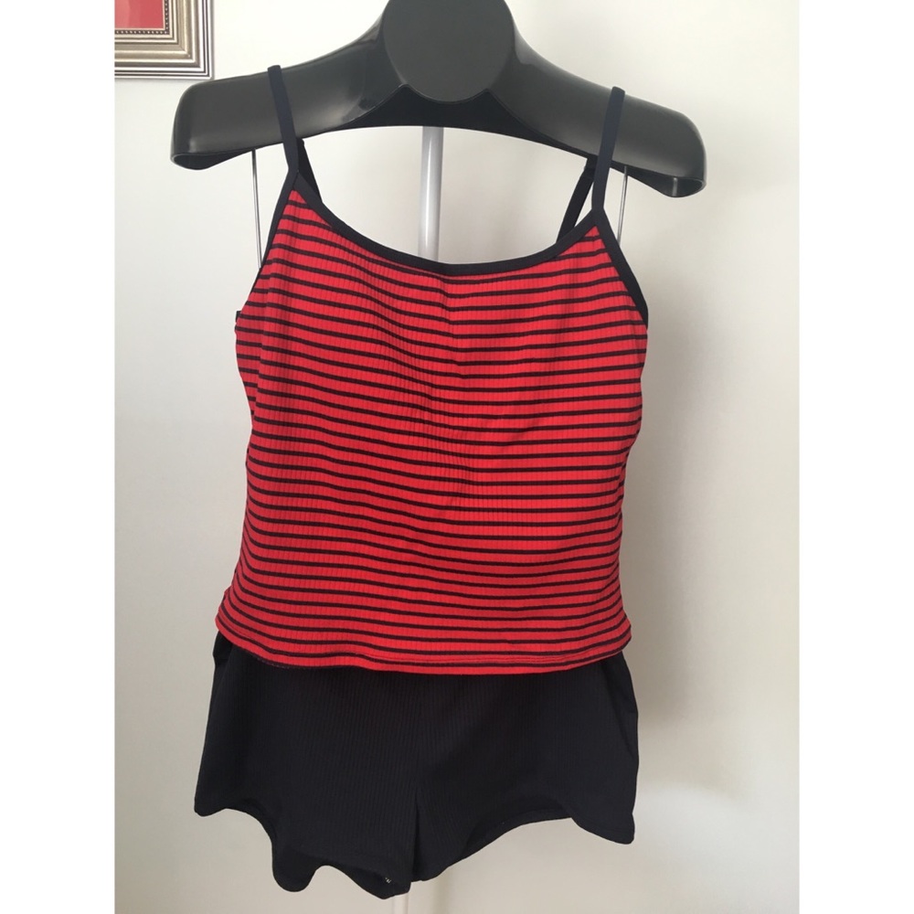 Red and blue tankini Bathing Suit Size 16